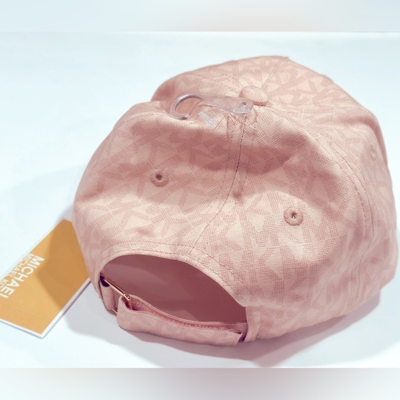 Michael Kors Women All Over Logo Stretch Cotton Pink Cap - One Size - Picture 5 of 9
